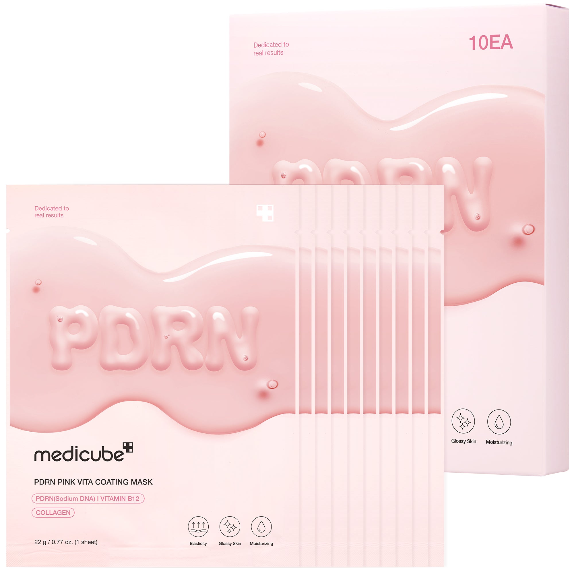 Medicube PDRN Pink Vita Coating Sheet Mask for brightness