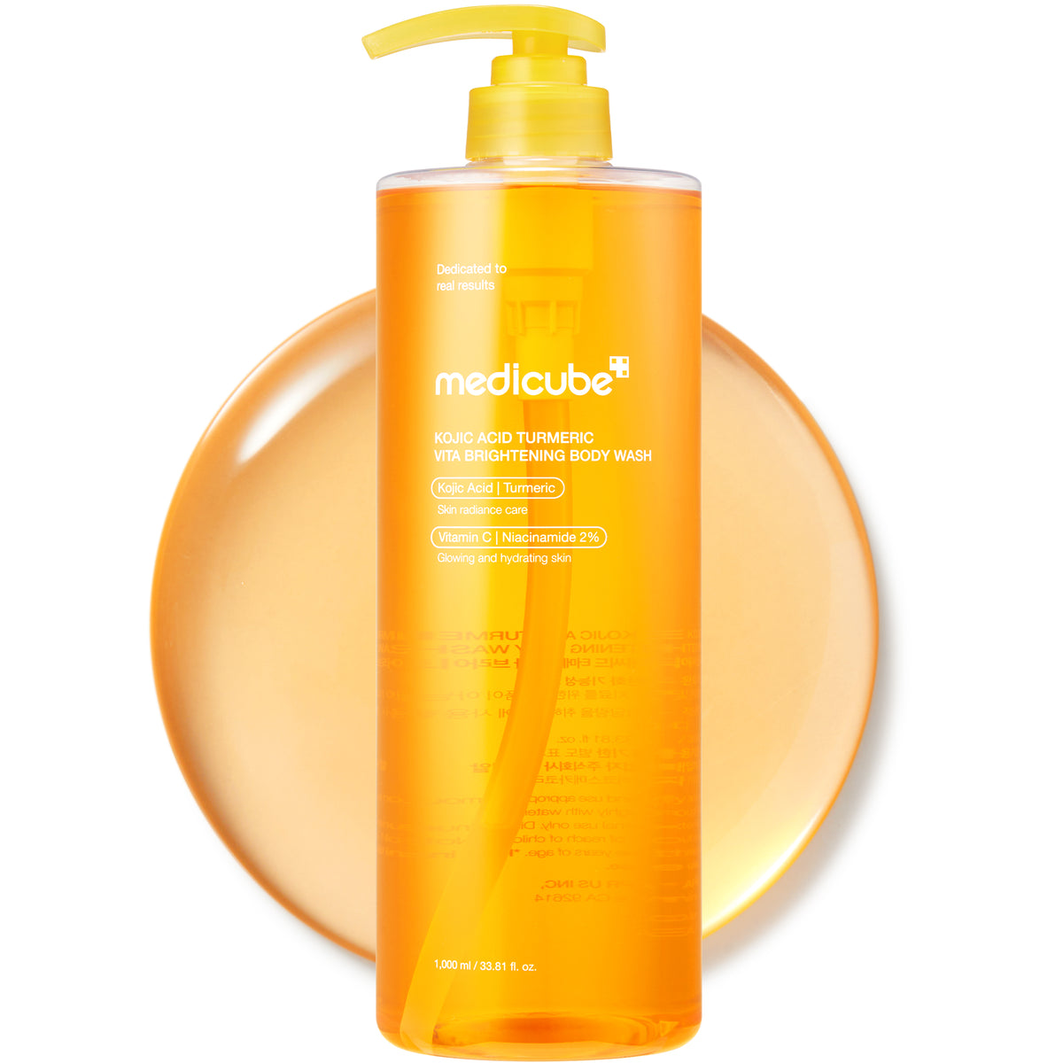 Gel douche éclaircissant corps à l'acide kojique et au curcuma