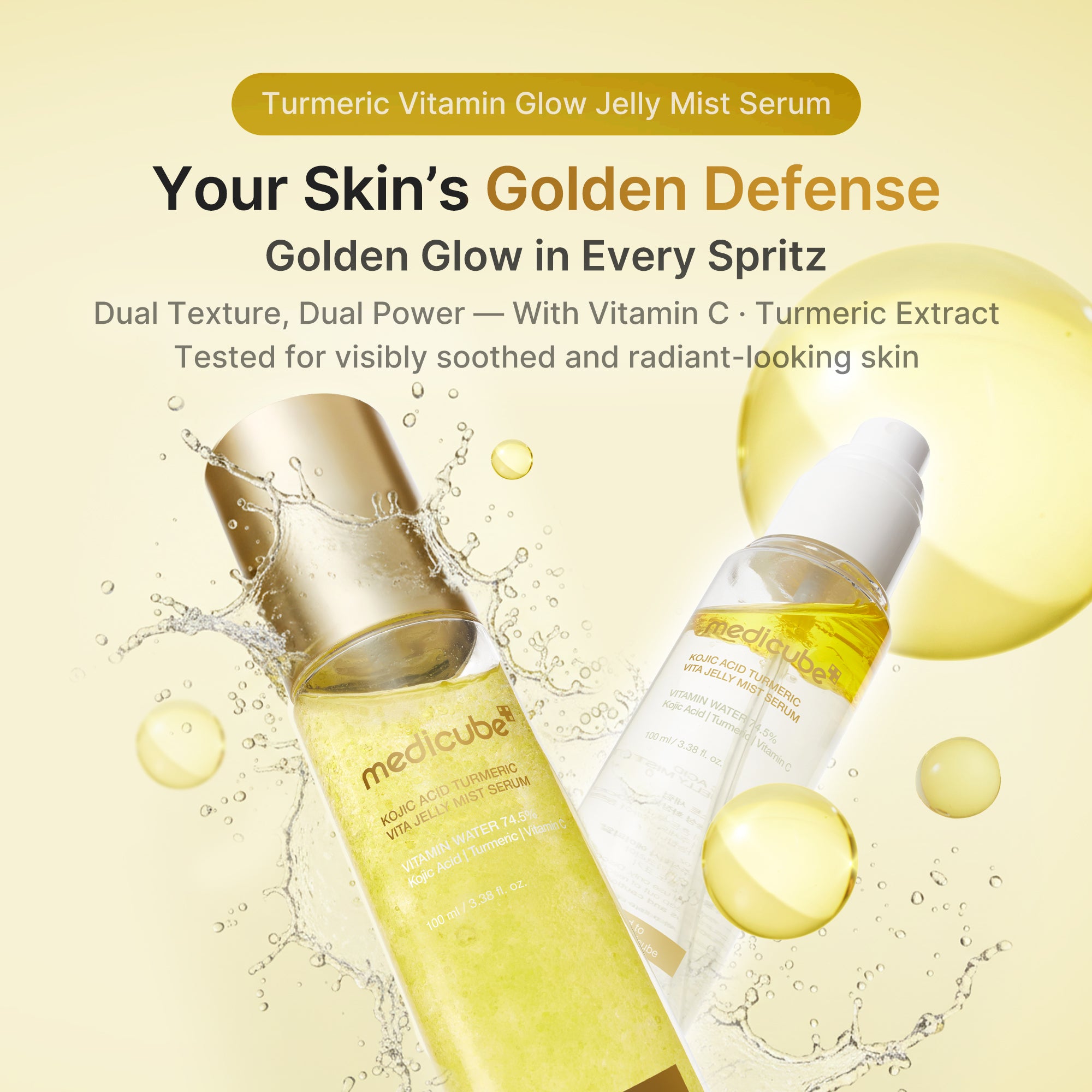 Kojic Acid Turmeric Vitamin Gold Jelly Mist Serum – MEDICUBE US
