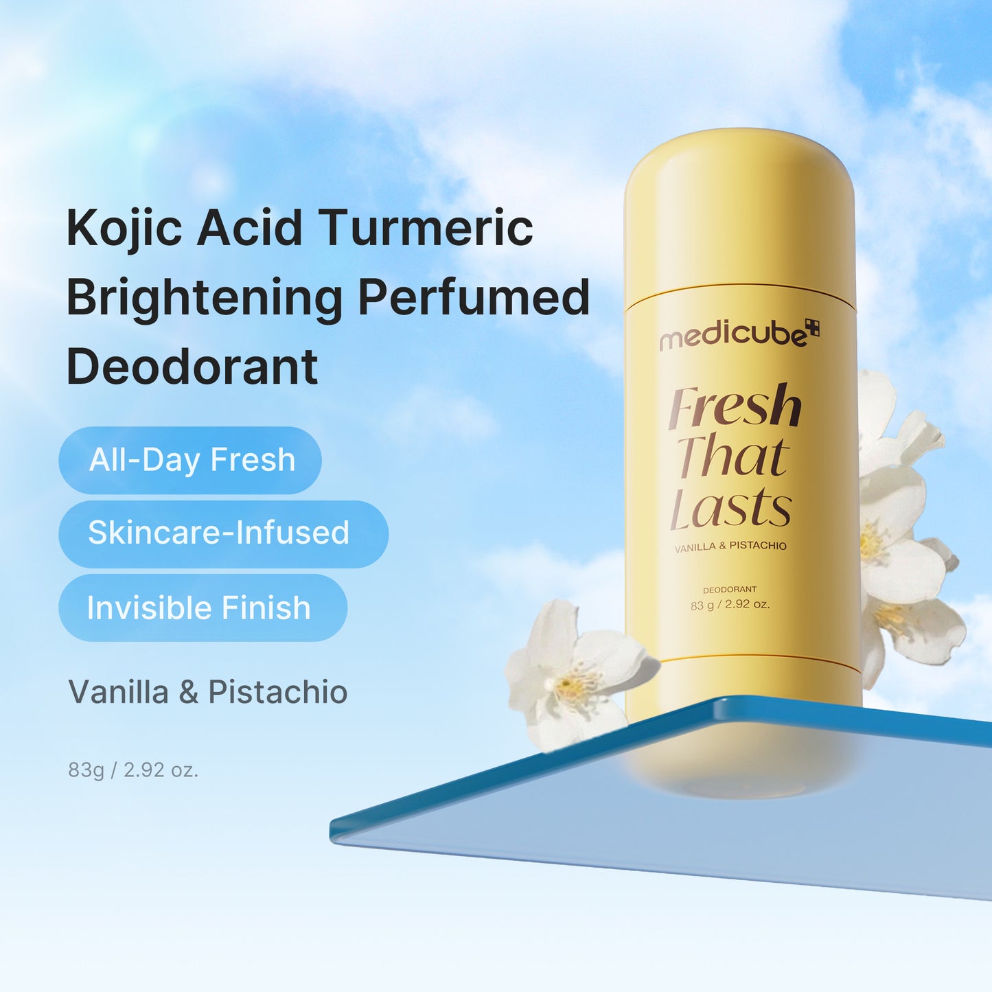 Kojic Acid Brightening Deodorant (Vanilla & Pistachio)