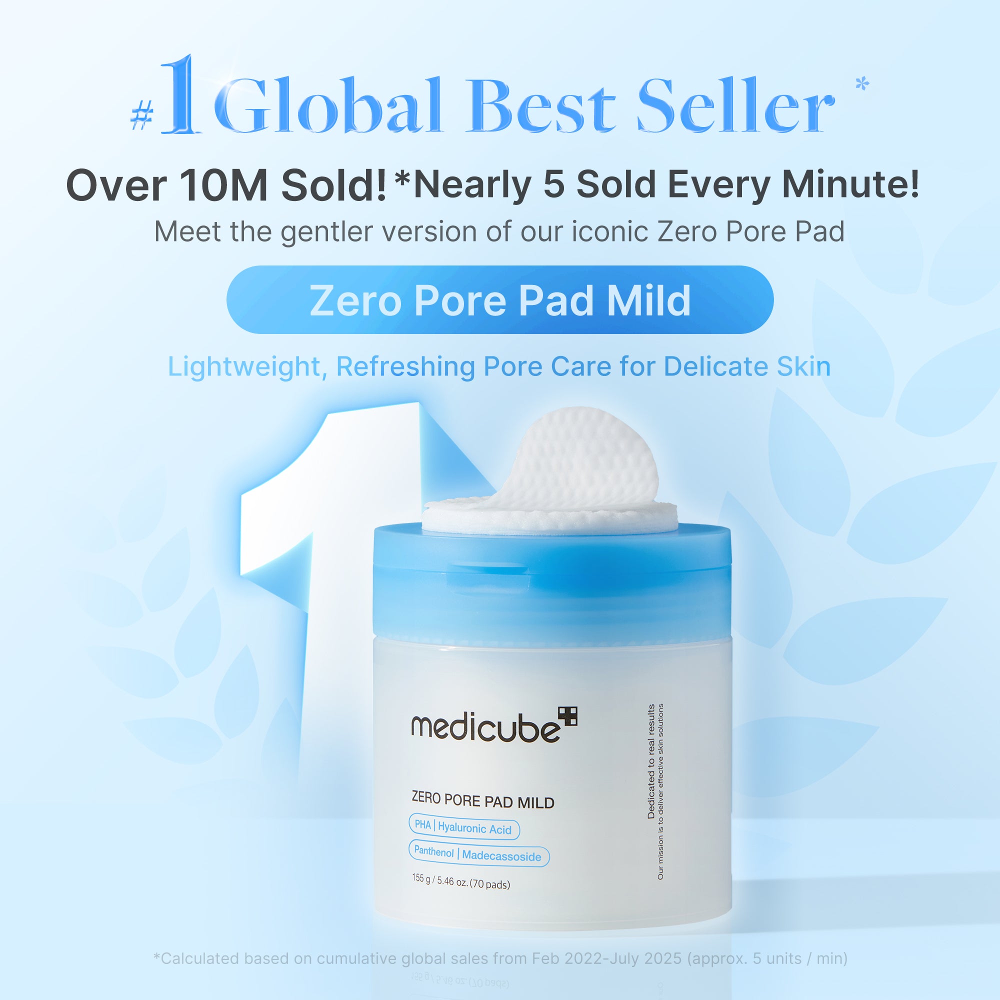 Zero Pore Madecassoside Pads (Mild) – MEDICUBE US