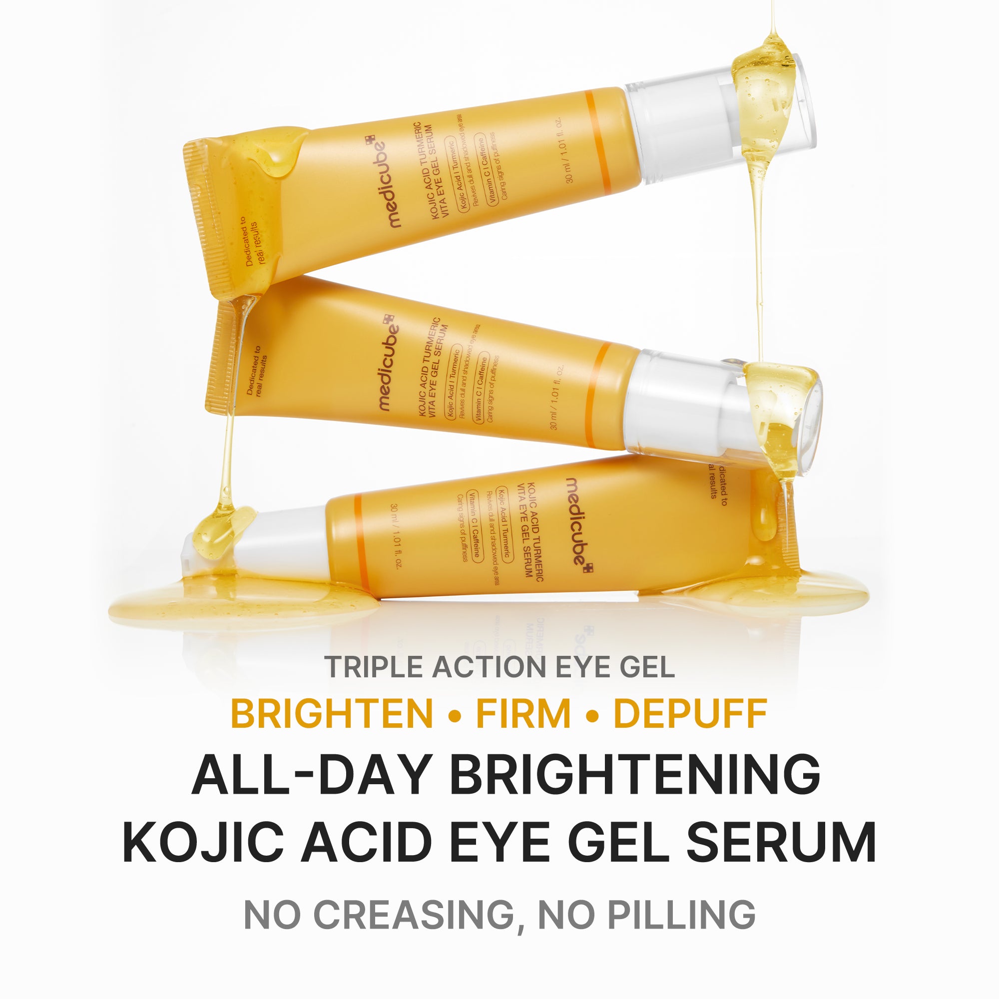 medicube 美顔器 イエロー アイクリーム Kojic Acid Tumeric Eye Gel Serum – MEDICUBE US