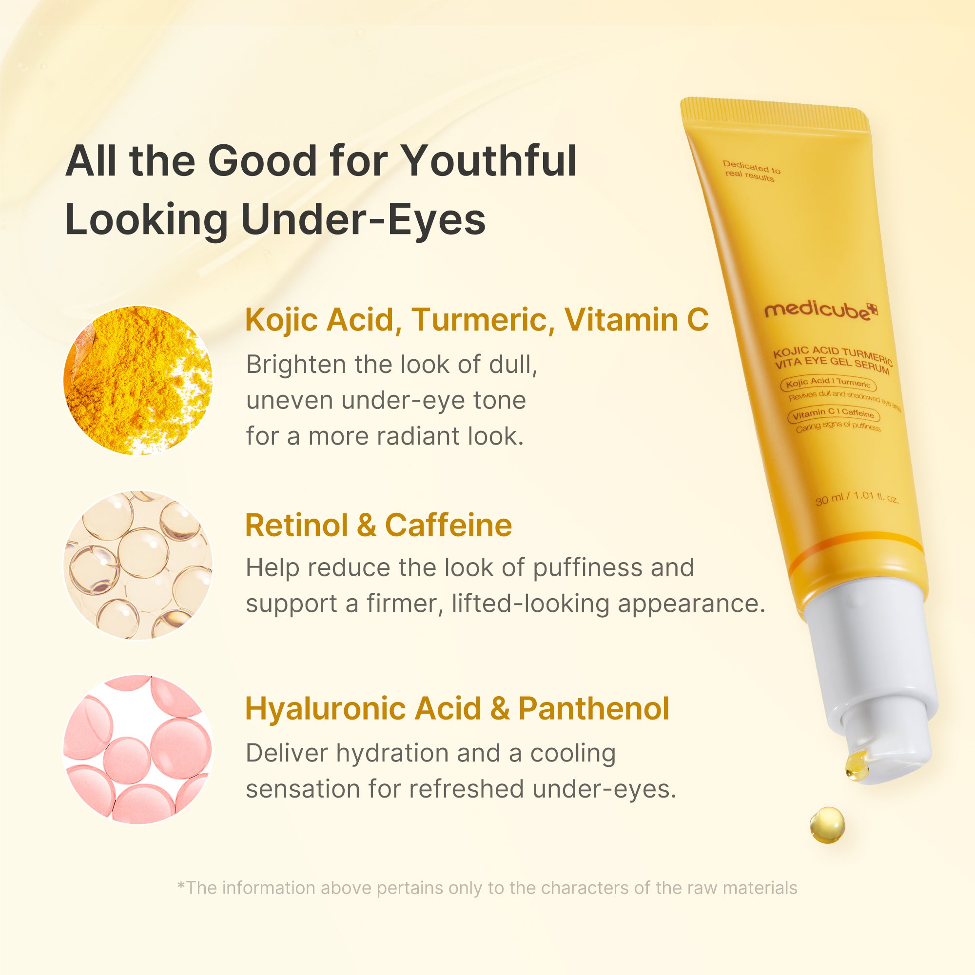 medicube 美顔器 イエロー アイクリーム Kojic Acid Tumeric Eye Gel Serum – MEDICUBE US