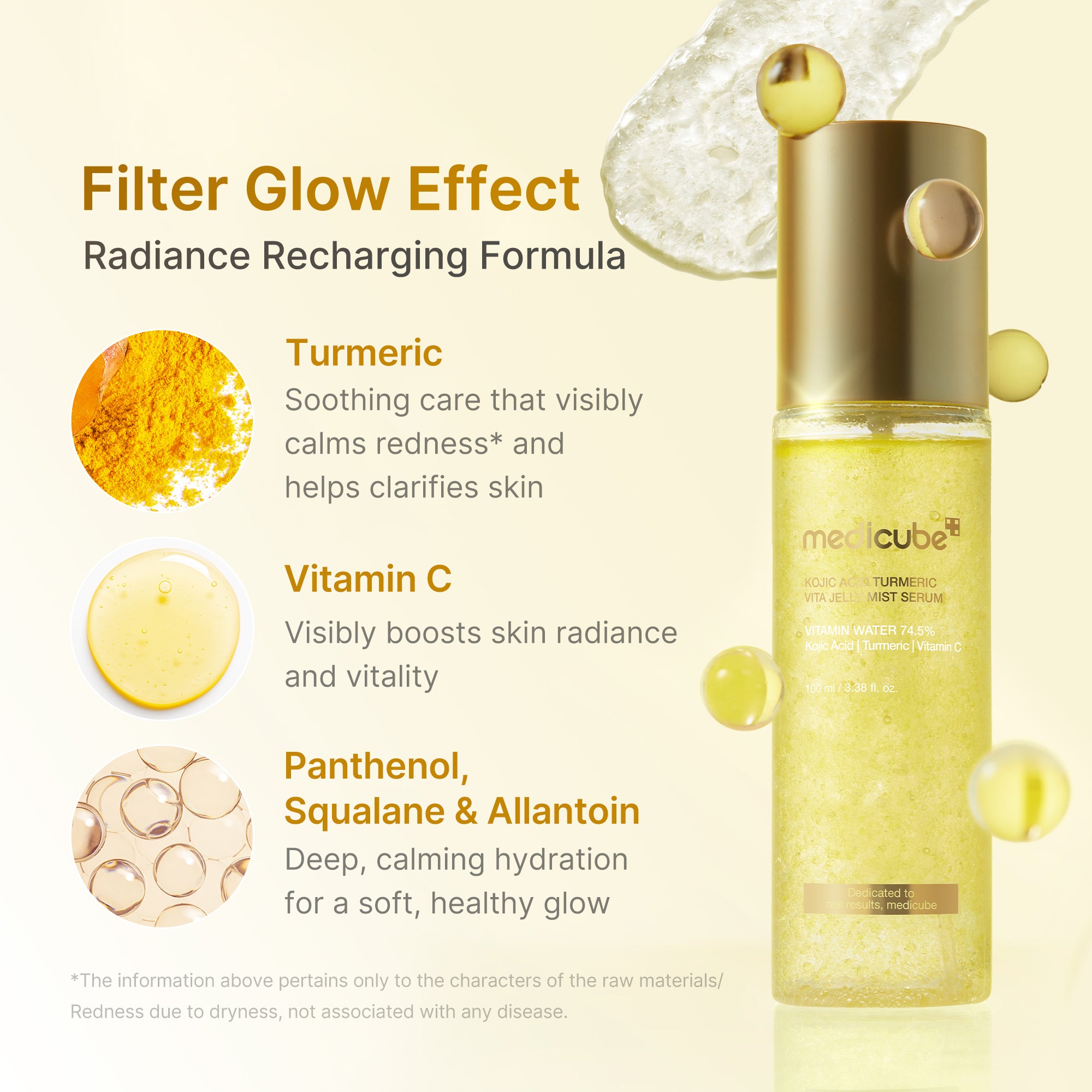 Kojic Acid Turmeric Vitamin Gold Jelly Mist Serum – MEDICUBE US