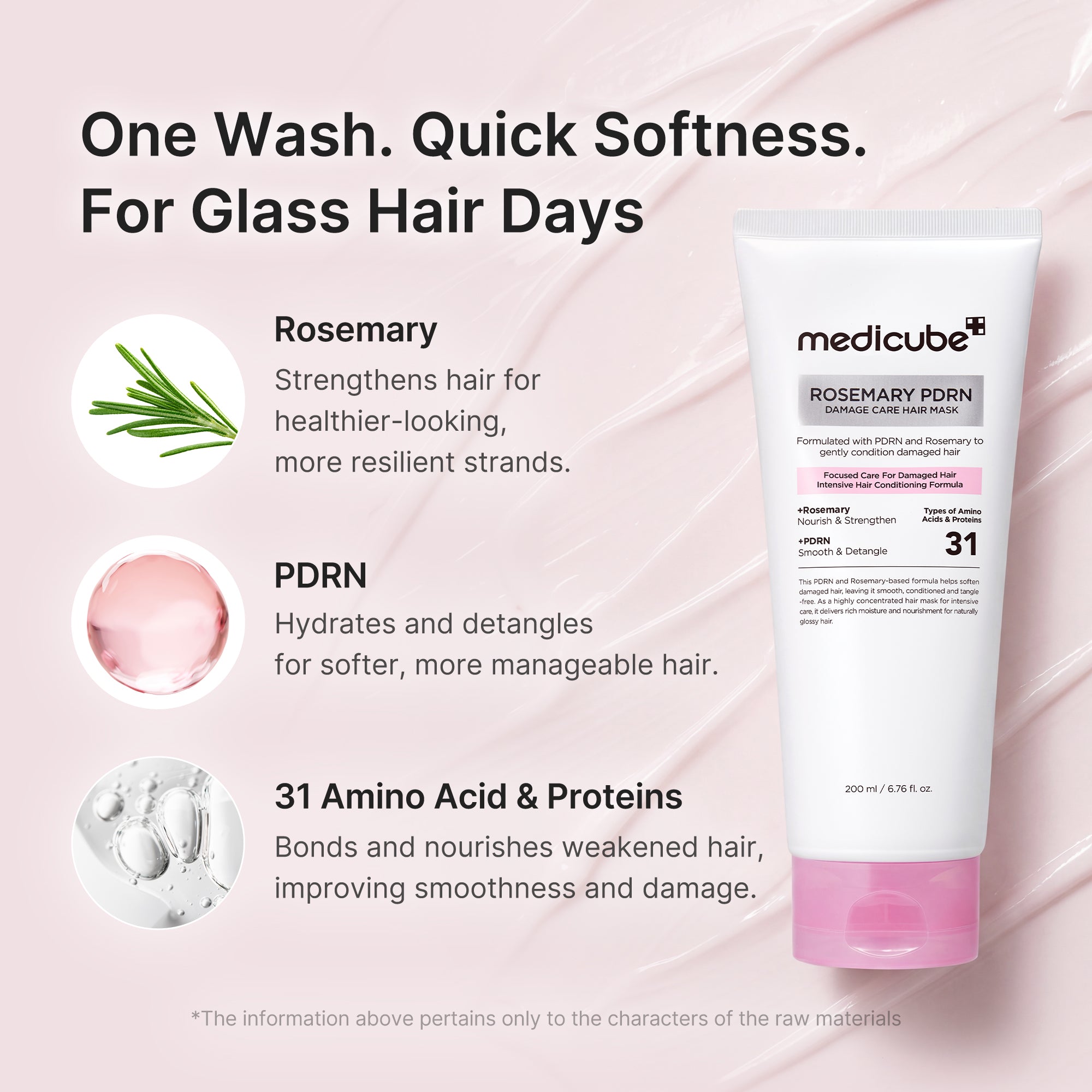 medicube Rosemary PDRN Hair Mask | Bonding Care for Over-Damaged Hair