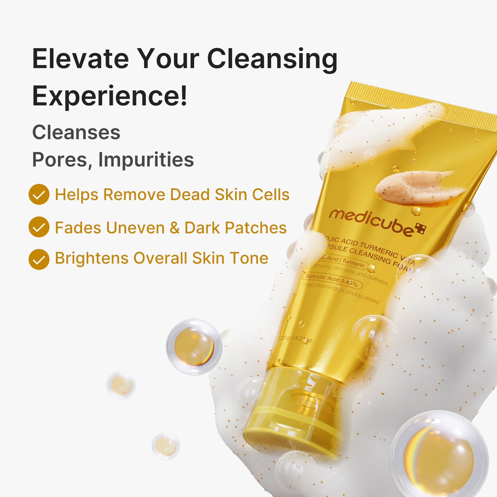 Kojic Acid Turmeric Vita Capsule Foam Cleanser – MEDICUBE US