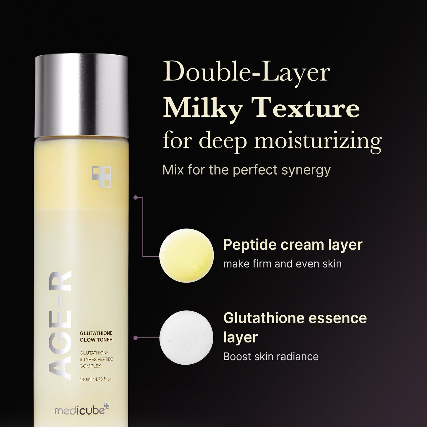 AGE-R Glutathione Glow Milk Toner