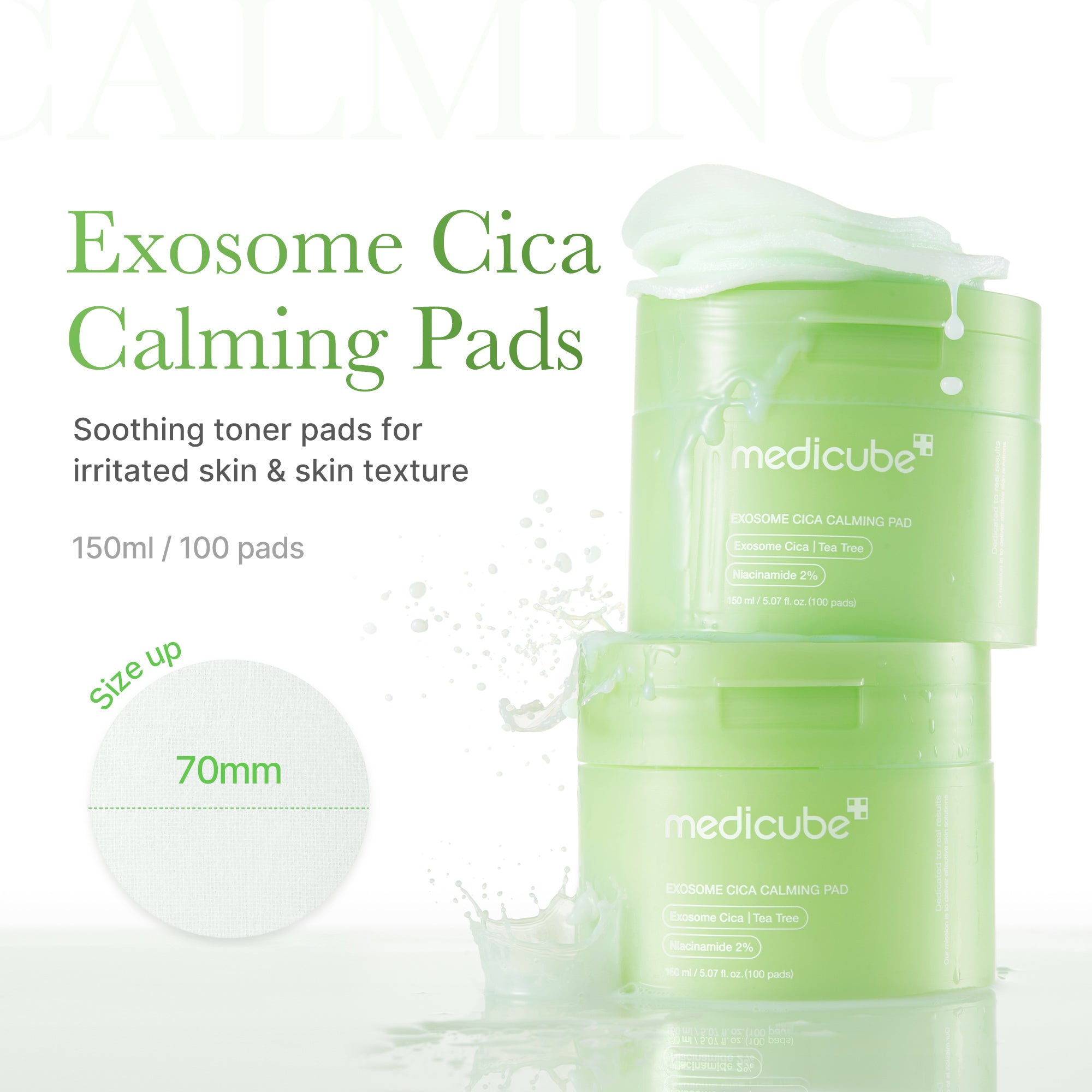 Exosome Cica Calming Toner Pads – MEDICUBE US
