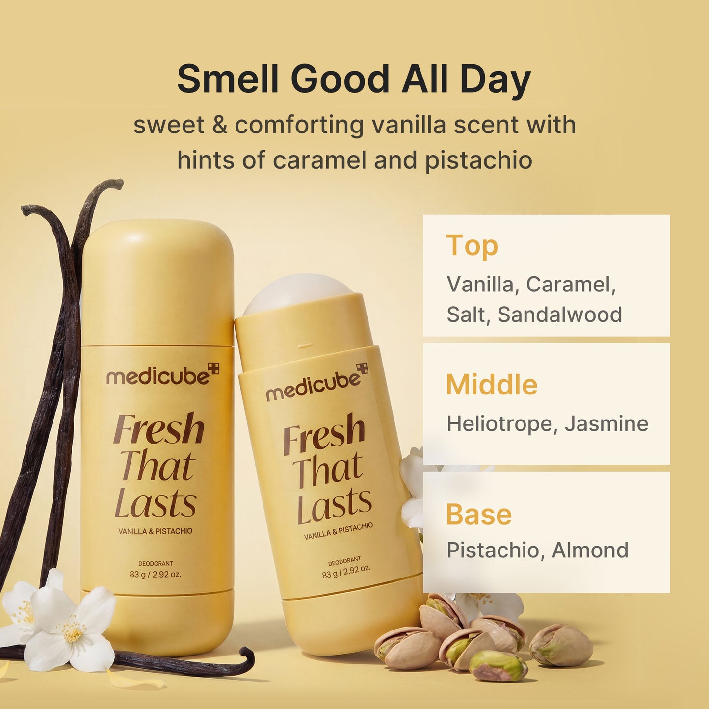 Kojic Acid Brightening Deodorant (Vanilla & Pistachio)