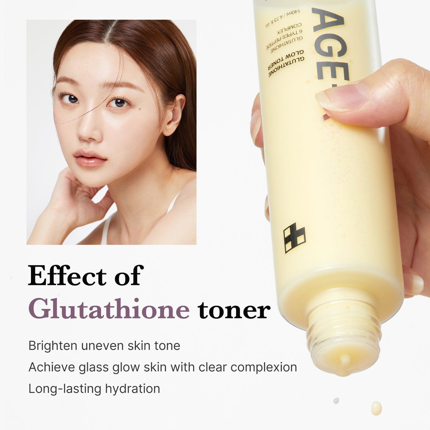 AGE-R Glutathione Glow Milk Toner