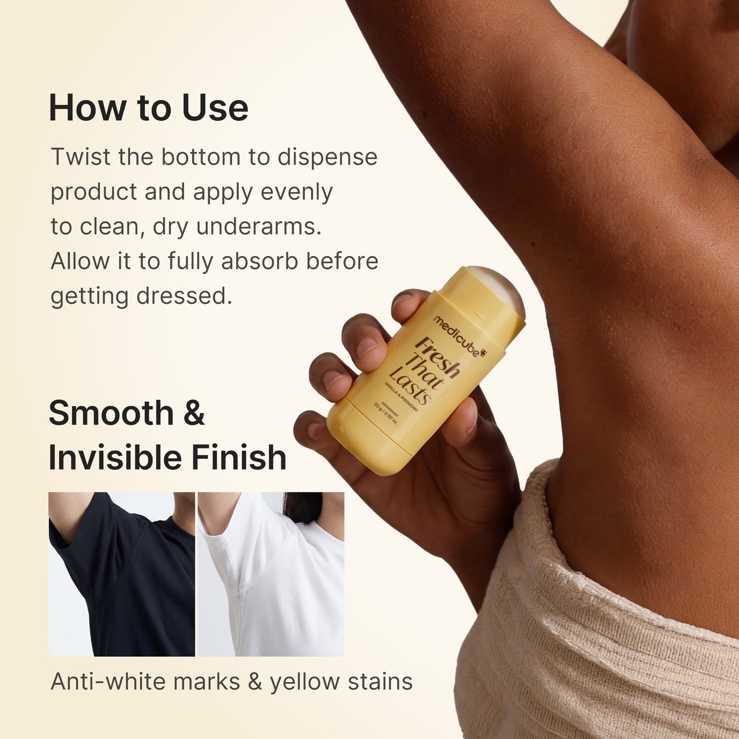 Kojic Acid Brightening Deodorant (Vanilla & Pistachio)