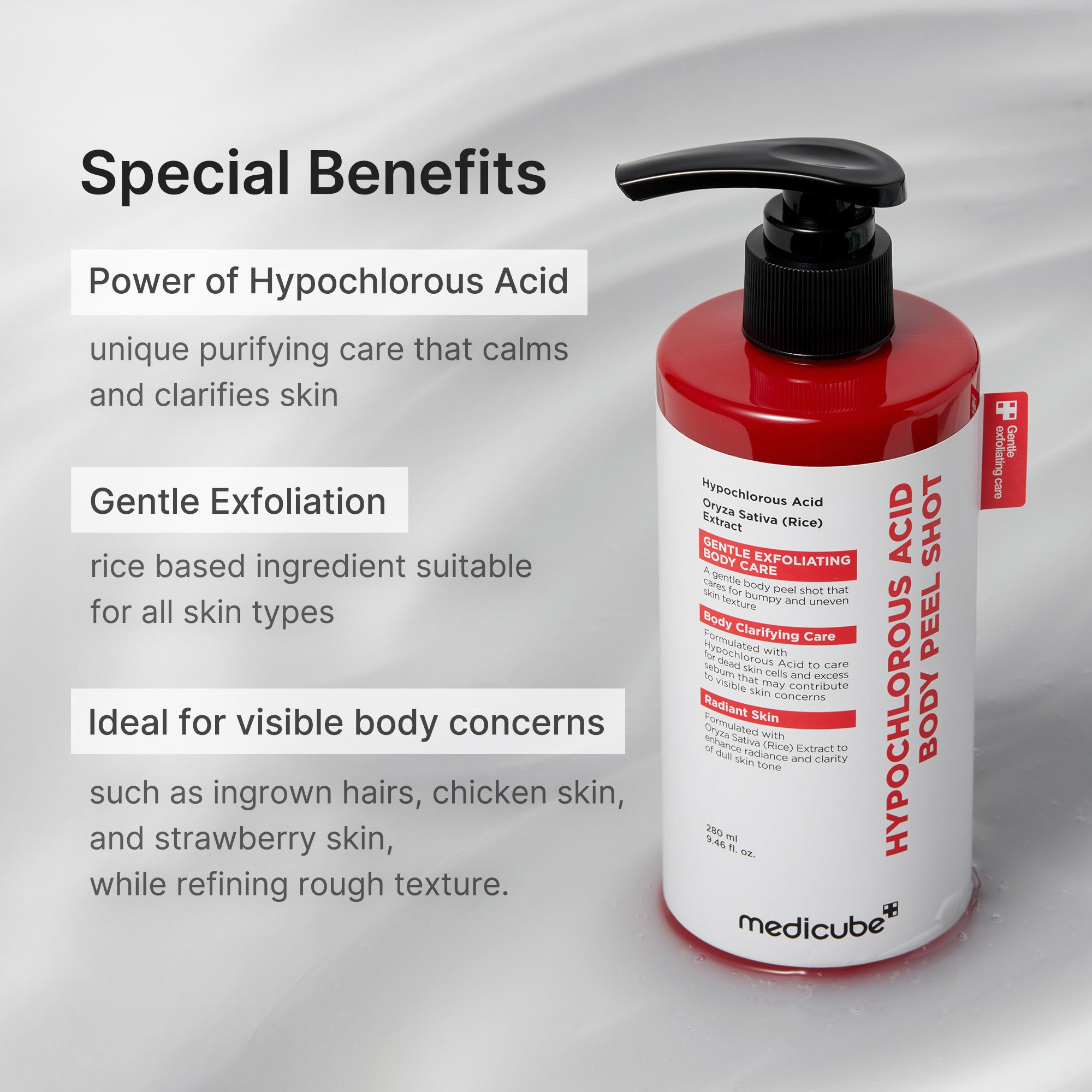 Hypochlorous Acid Rice Body Peel Shot – MEDICUBE US