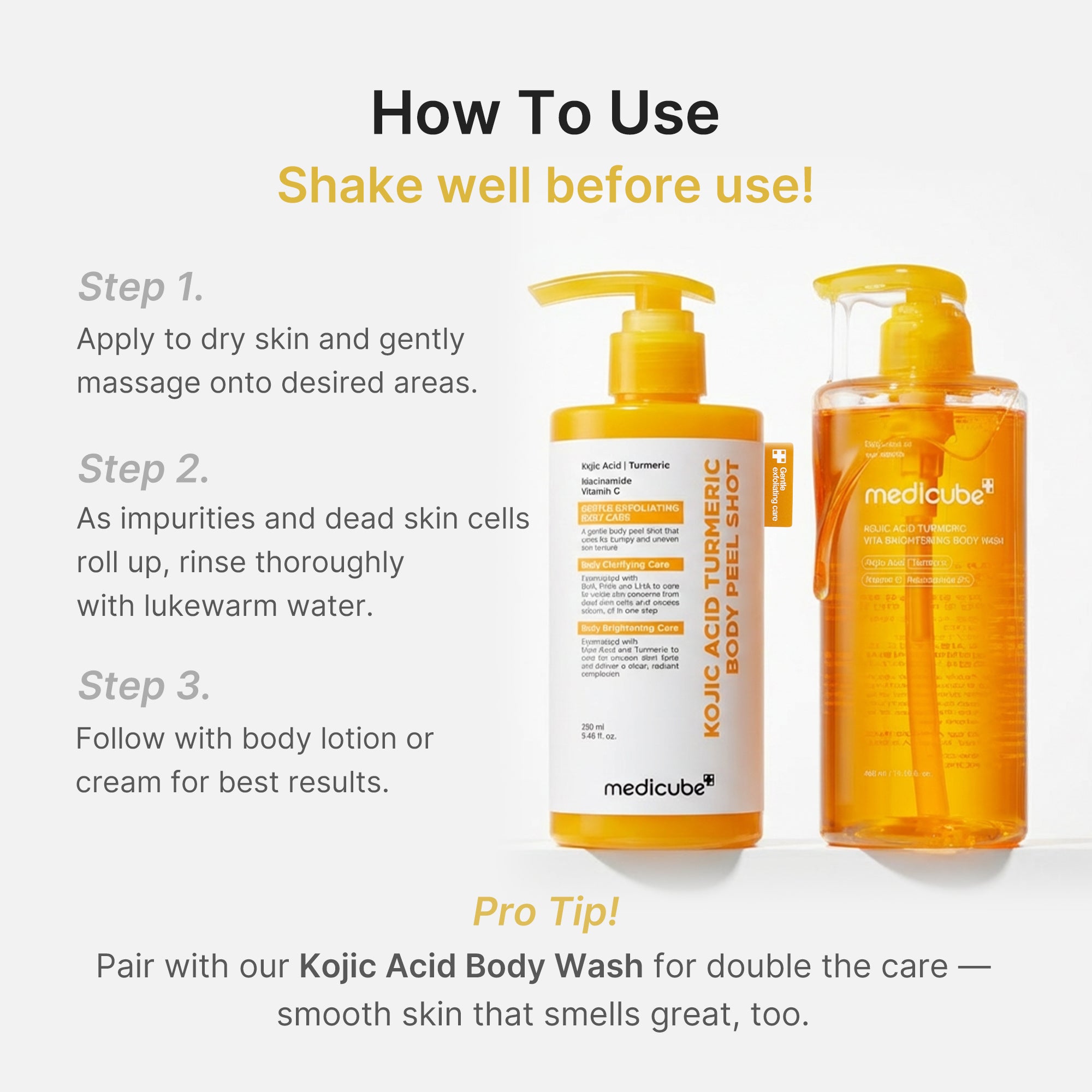 Kojic Acid Turmeric Body Peel Shot – MEDICUBE US