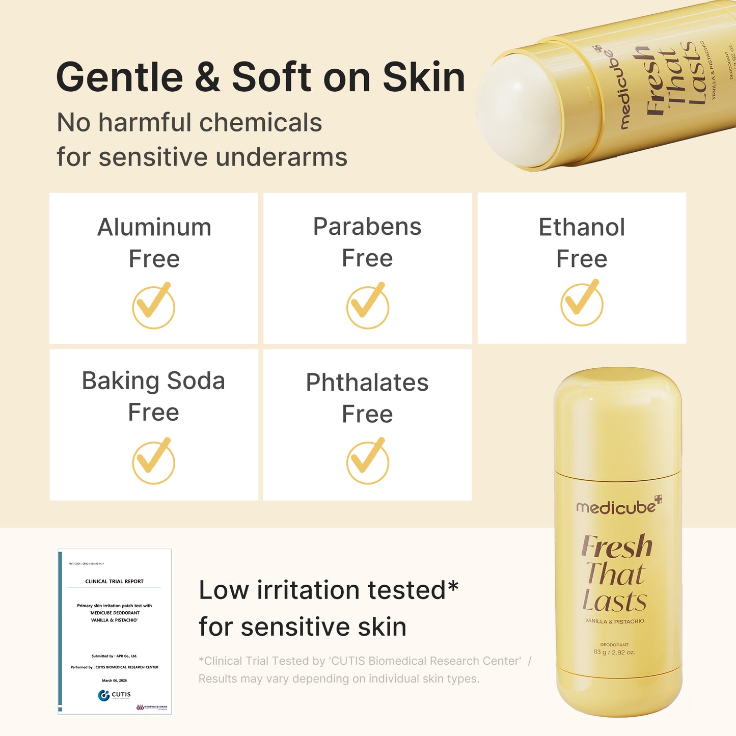 Kojic Acid Brightening Deodorant (Vanilla & Pistachio)