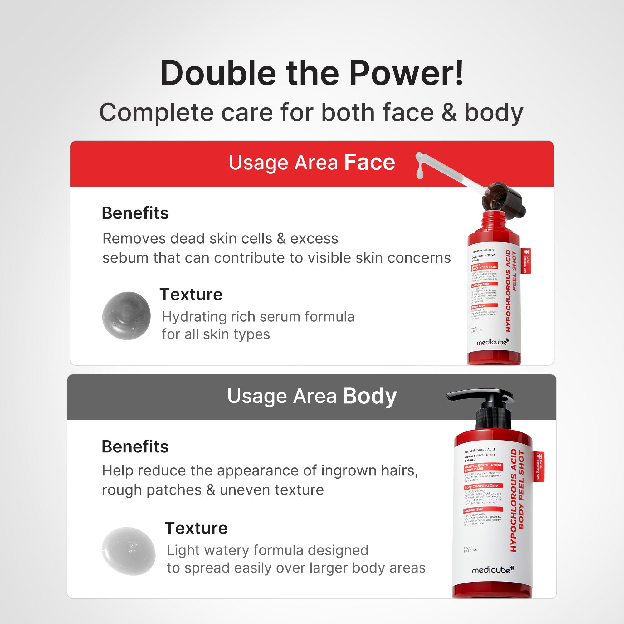 Hypochlorous Acid Rice Body Peel Shot – MEDICUBE US