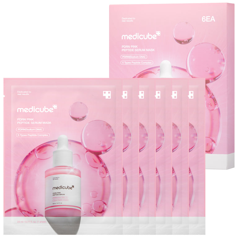 medicube PDRN Pink Peptide Ampoule Sheet Mask 6 pack