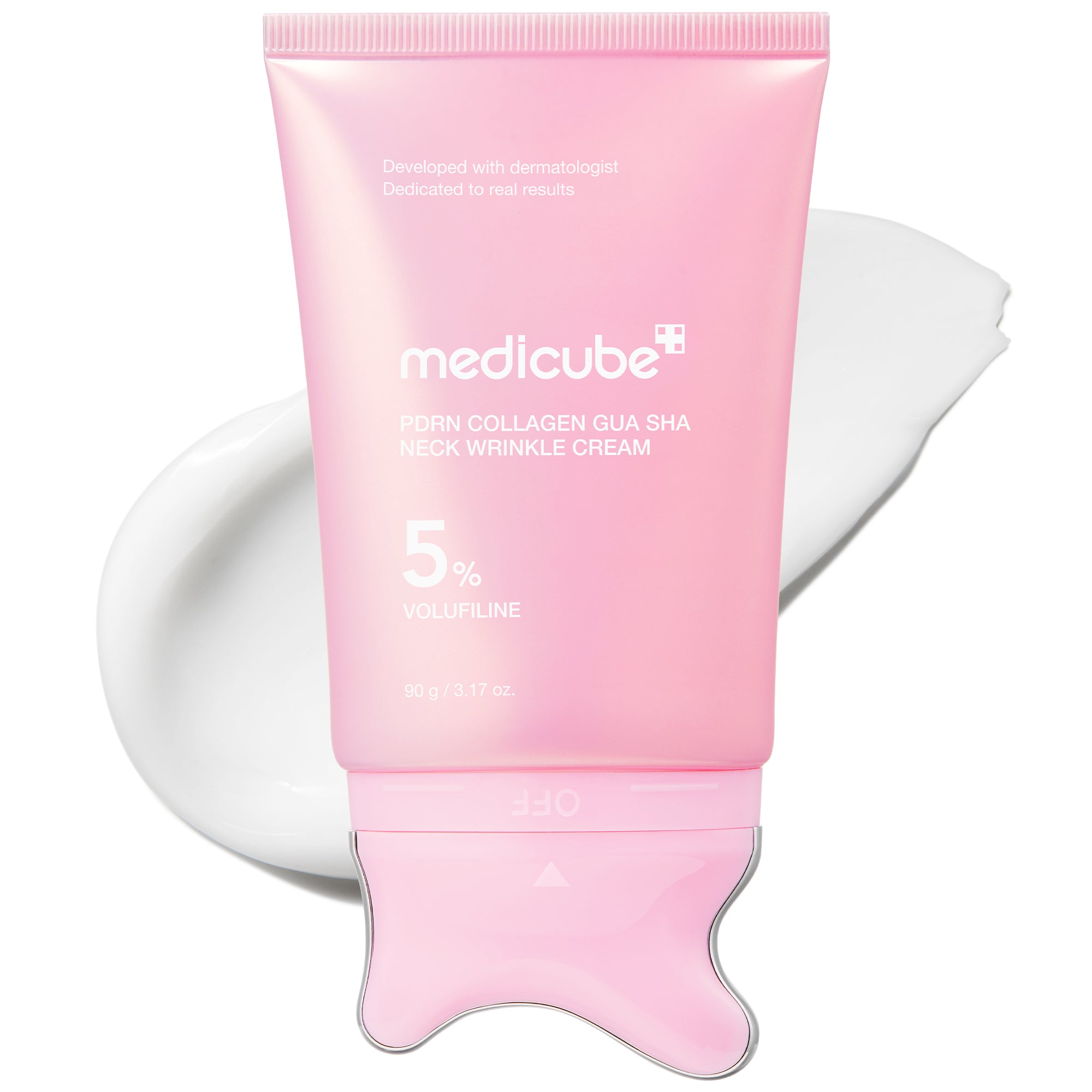 medicube PDRN Collagen Gua Sha Neck Wrinkle Cream | Firming & Contour