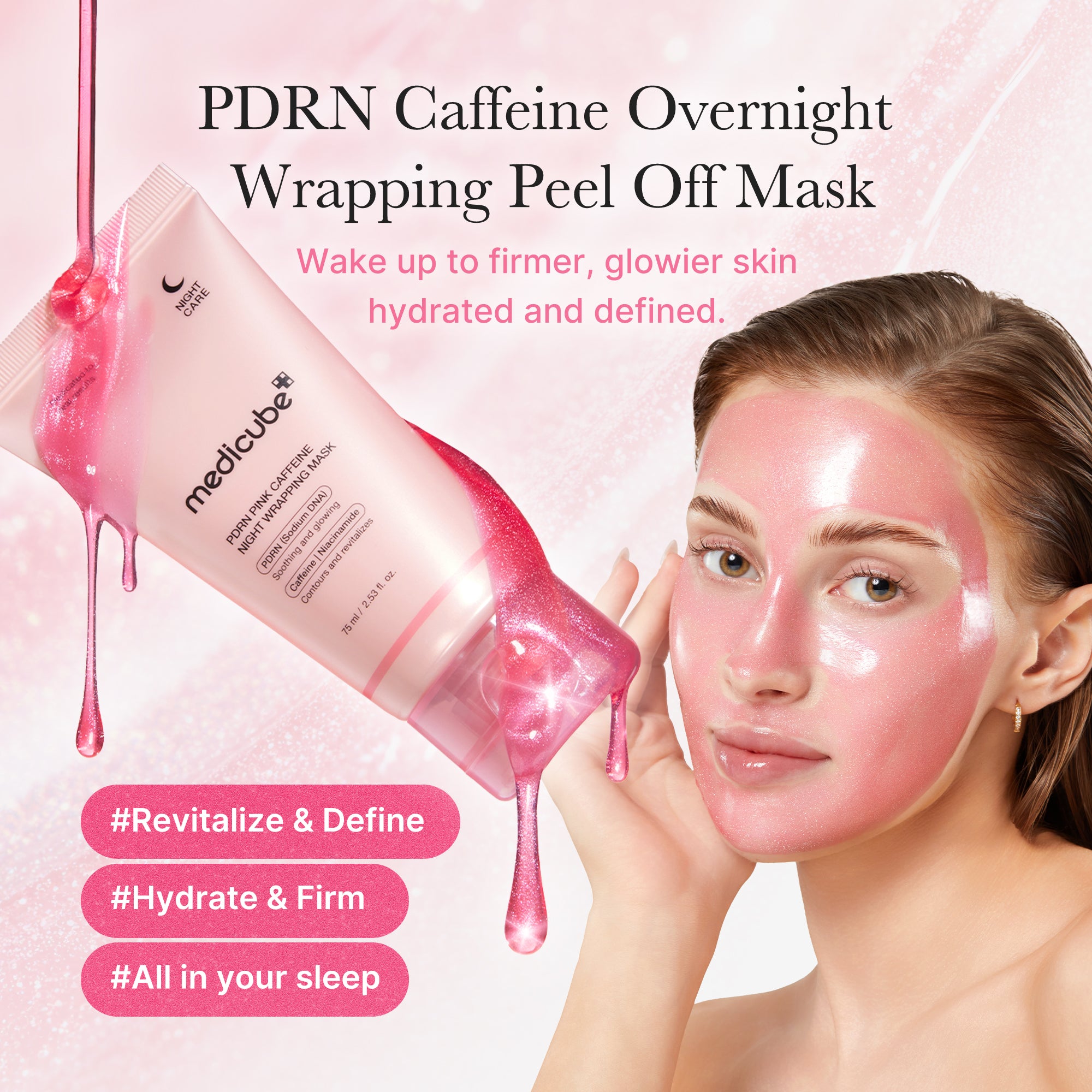 PDRN Pink Caffeine Overnight Wrapping Mask – MEDICUBE US