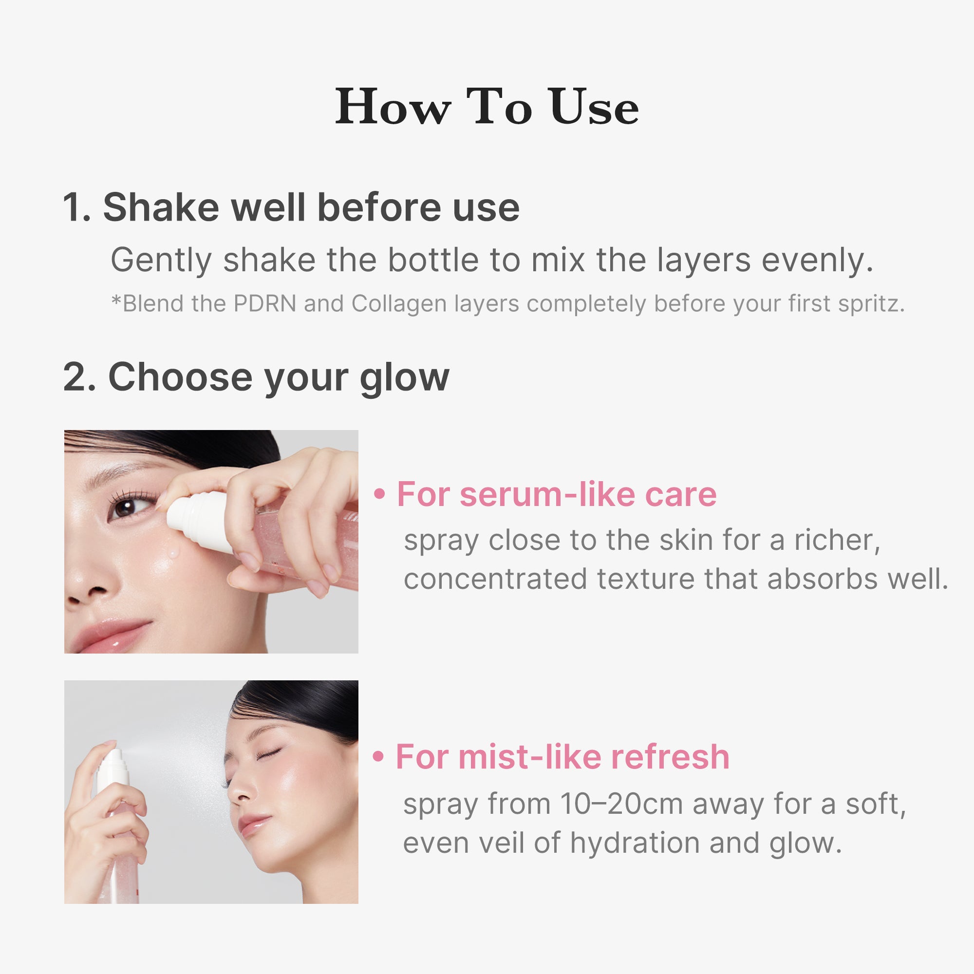 medicube PDRN Collagen Jelly Mist Serum | Dual-Texture Glow Spray